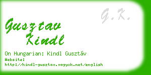 gusztav kindl business card
