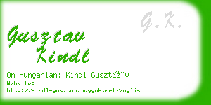 gusztav kindl business card